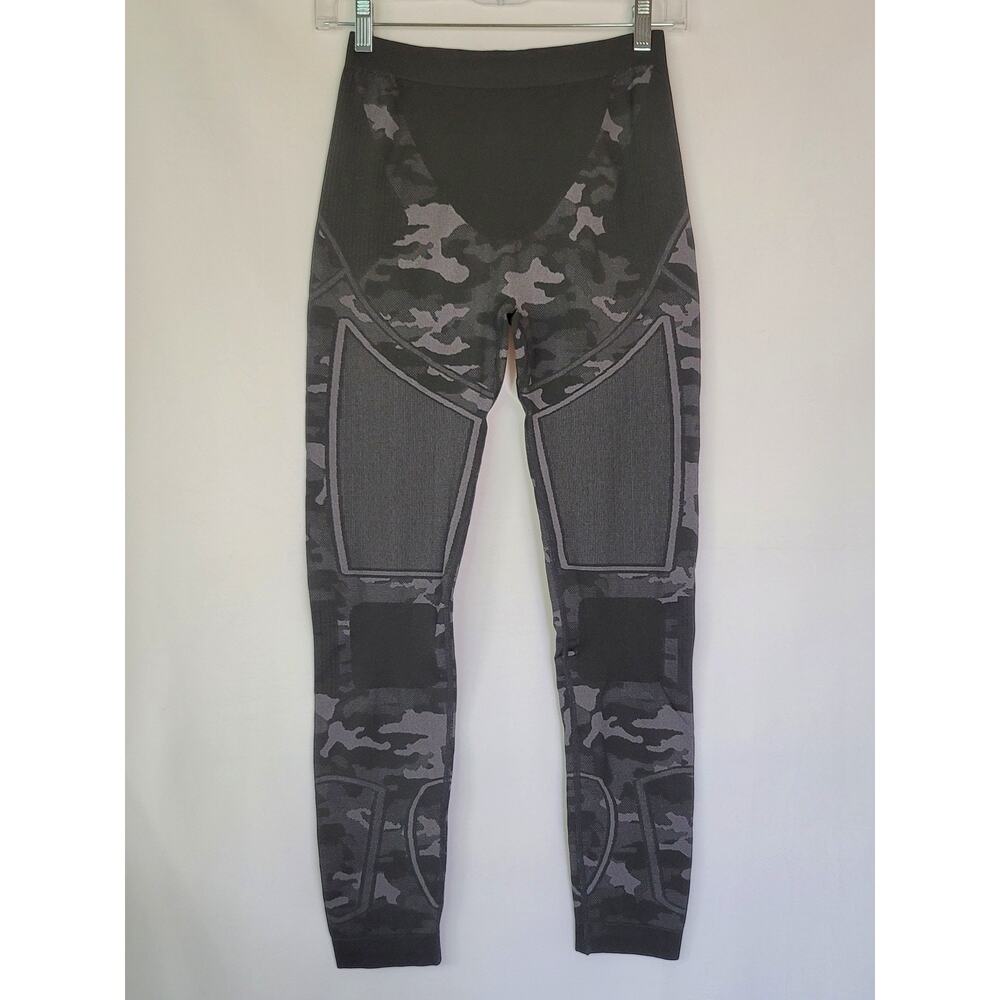 Nooyme Black Camo Compression Cycling Thermal Leggings Womens M Bamboo Spandex